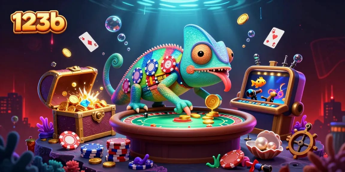 Experience exciting gameplay with the 123b chameleon owner, vibrant underwater treasures, and winning casino elements.