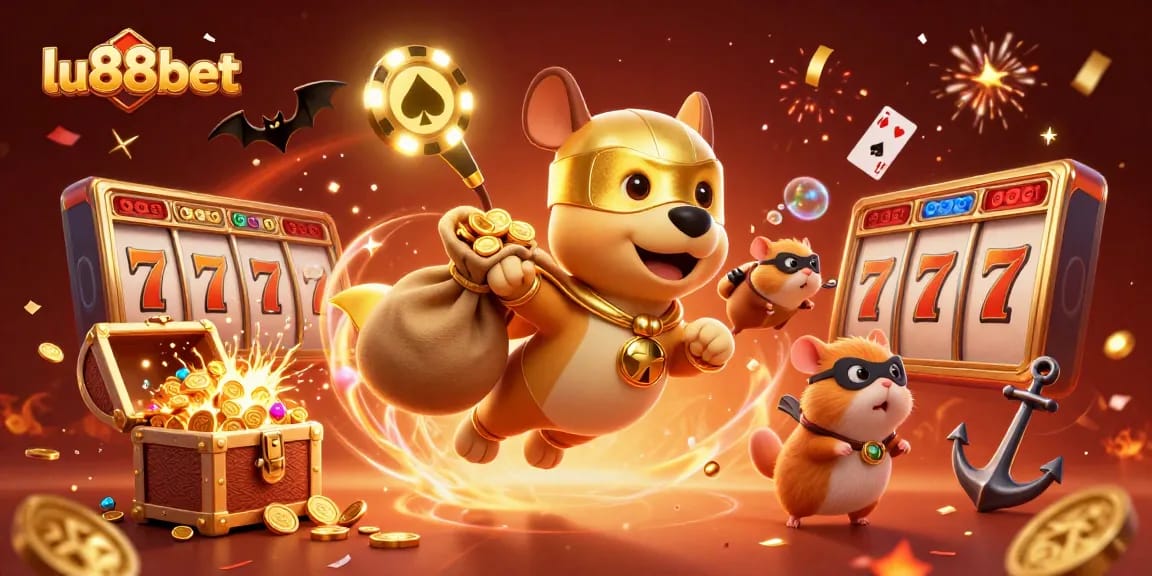 Experience thrilling wins at lu88bet with a highly captivating casino-themed 3D illustration.