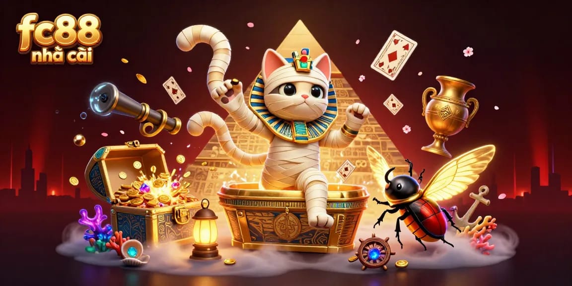 Experience thrilling gaming with fc88 nhà cái in this vibrant 3D illustration capturing excitement and fun.