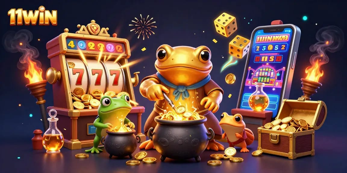 Experience the thrilling world of 11WIN and its golden jackpot with dynamic casino elements.