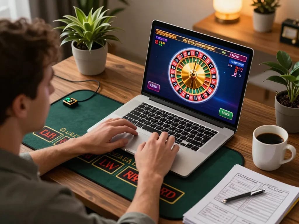 Watch WALA88 live dealer game unfold in a cozy home setup with strategic notes.