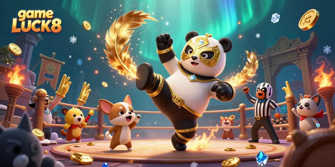 Engage in the thrilling game LUCK8 with a vibrant scene featuring animated characters and dynamic casino elements.