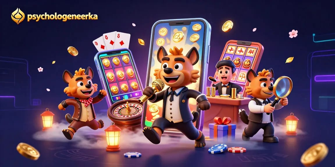 Speel psychologeneureka met deze levendige casino-scène vol actie en kleur!