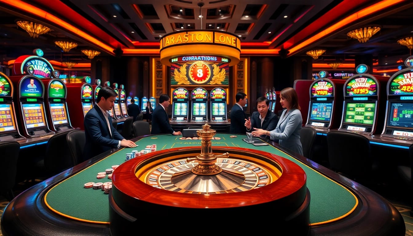 Experience thrilling gameplay on tg88.com with vibrant casino tables and interactive gaming elements.