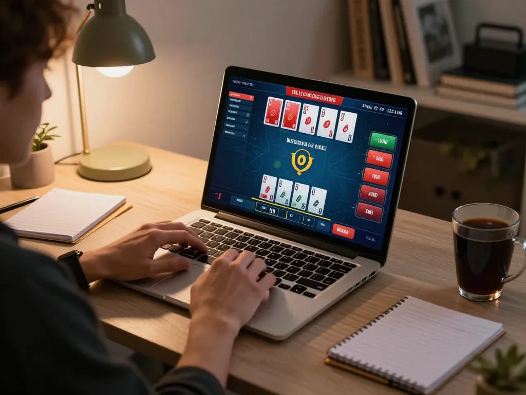 Player engaging with live blackjack game on S666.com, showcasing strategic betting and a focused gaming environment.
