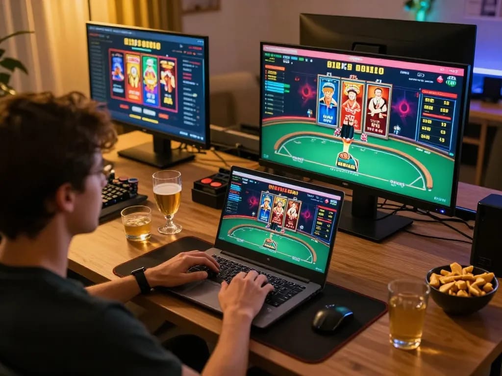 Engaging online gaming scene featuring Bu88 com interfaces showcasing dynamic bets and strategies.