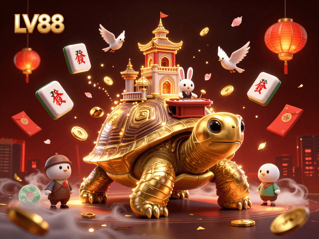 Experience winning moments at LV88 with a vibrant casino scene full of golden rewards and dynamic gameplay elements.
