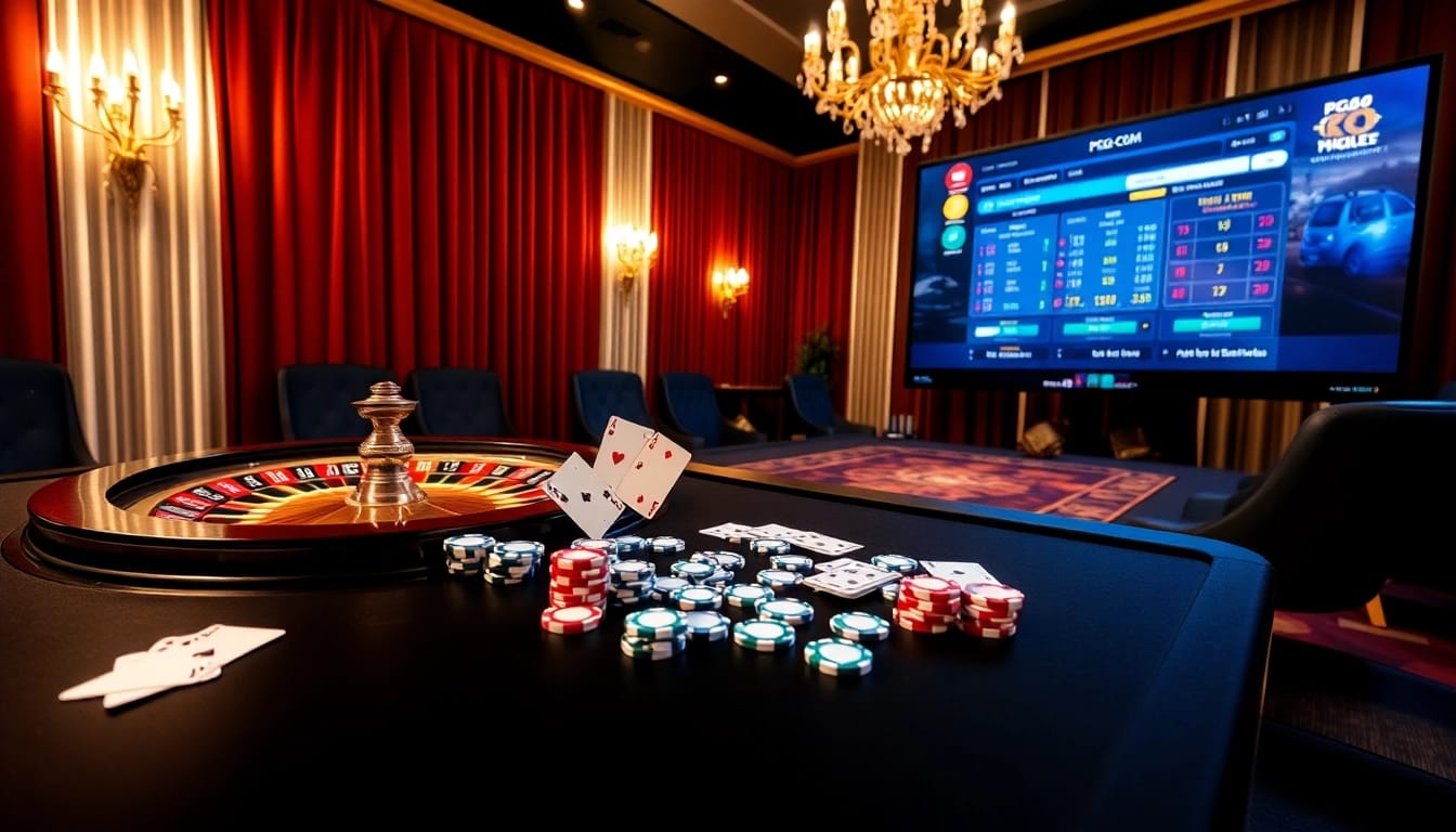 Experience the thrill of PG66 COM with vibrant casino visuals and exciting gambling action.