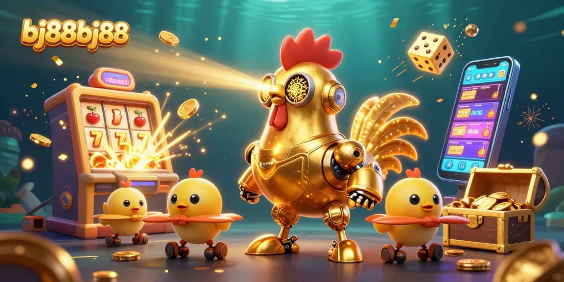 Engage with dynamic slot action at bj88bj88, featuring a vibrant explosion of casino elements and jackpot excitement.