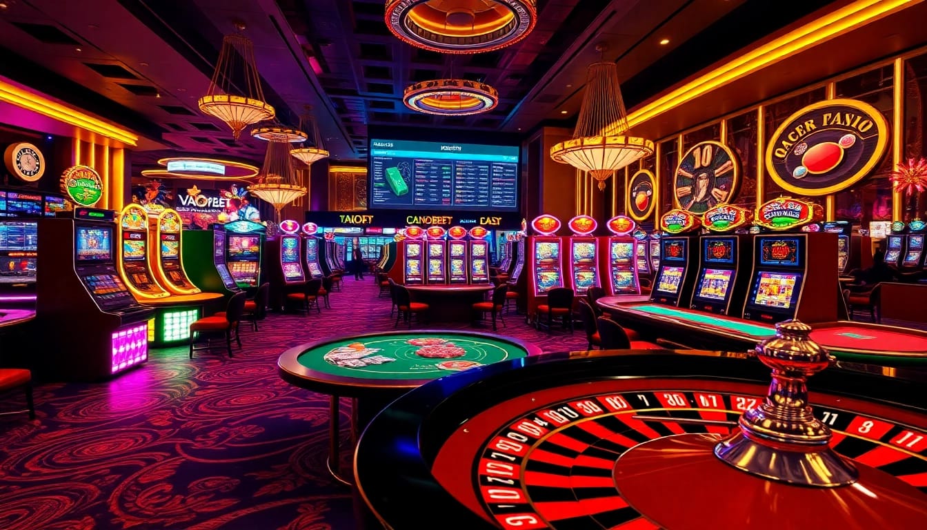 Engage with VAOBET's dynamic betting scene featuring a lively casino atmosphere.