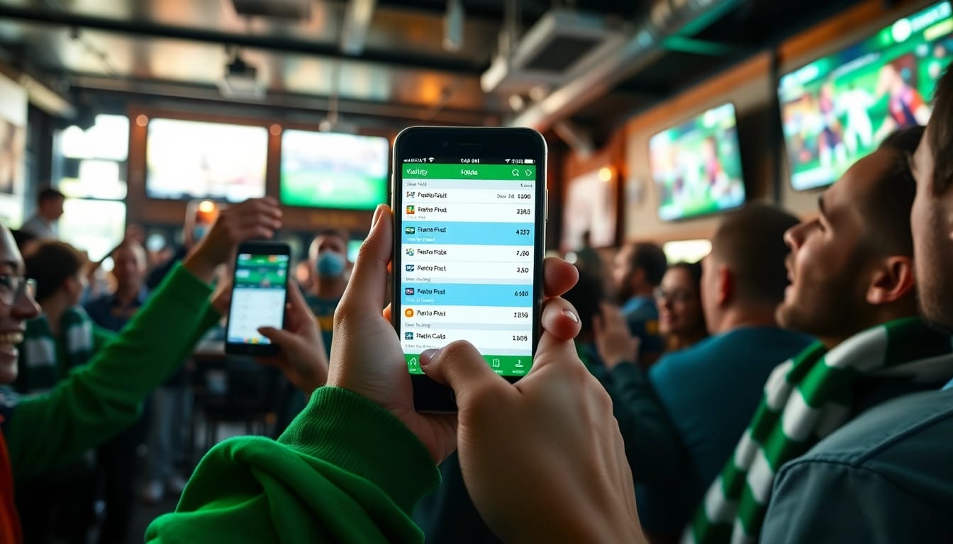 Dynamic keonhacai betting scene with live odds and excited fans.