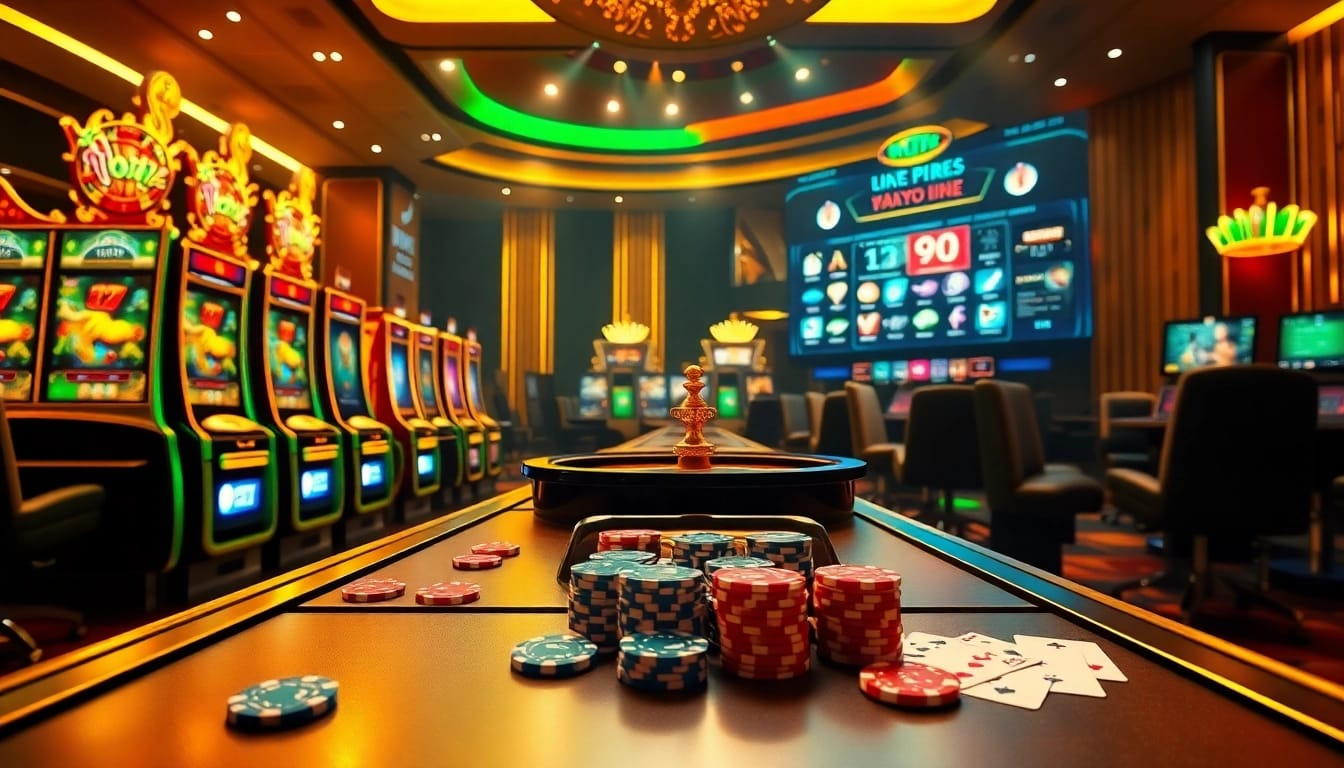Engaging in thrilling online gaming with the 918kaya APK in a vibrant casino atmosphere