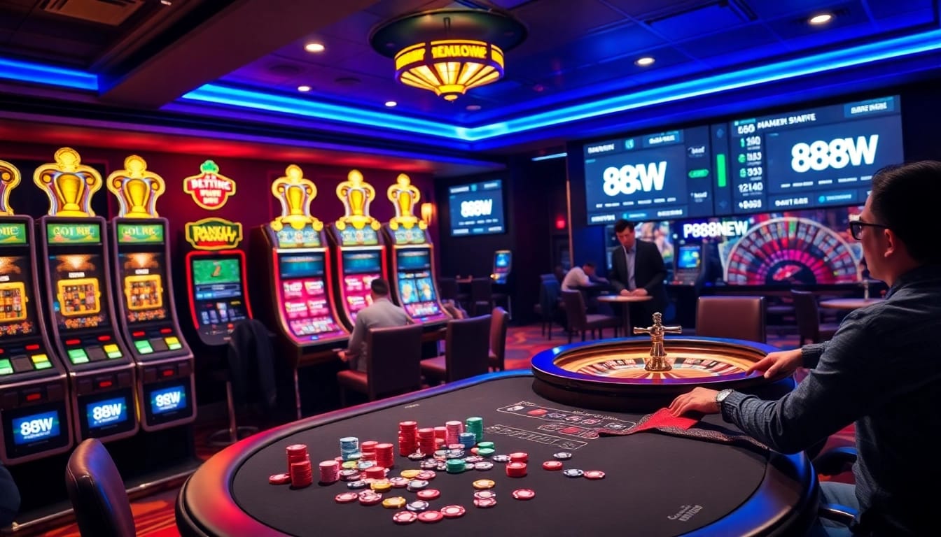 Play exciting games at 888NEW casino, featuring high-stakes poker and vibrant slot machines.