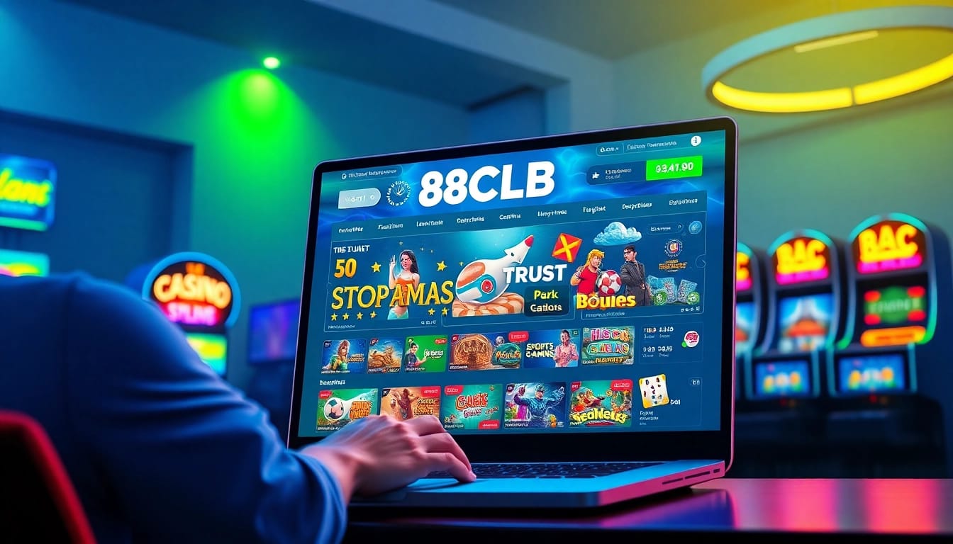 88CLB online gaming platform showcasing diverse games and a user-friendly interface.