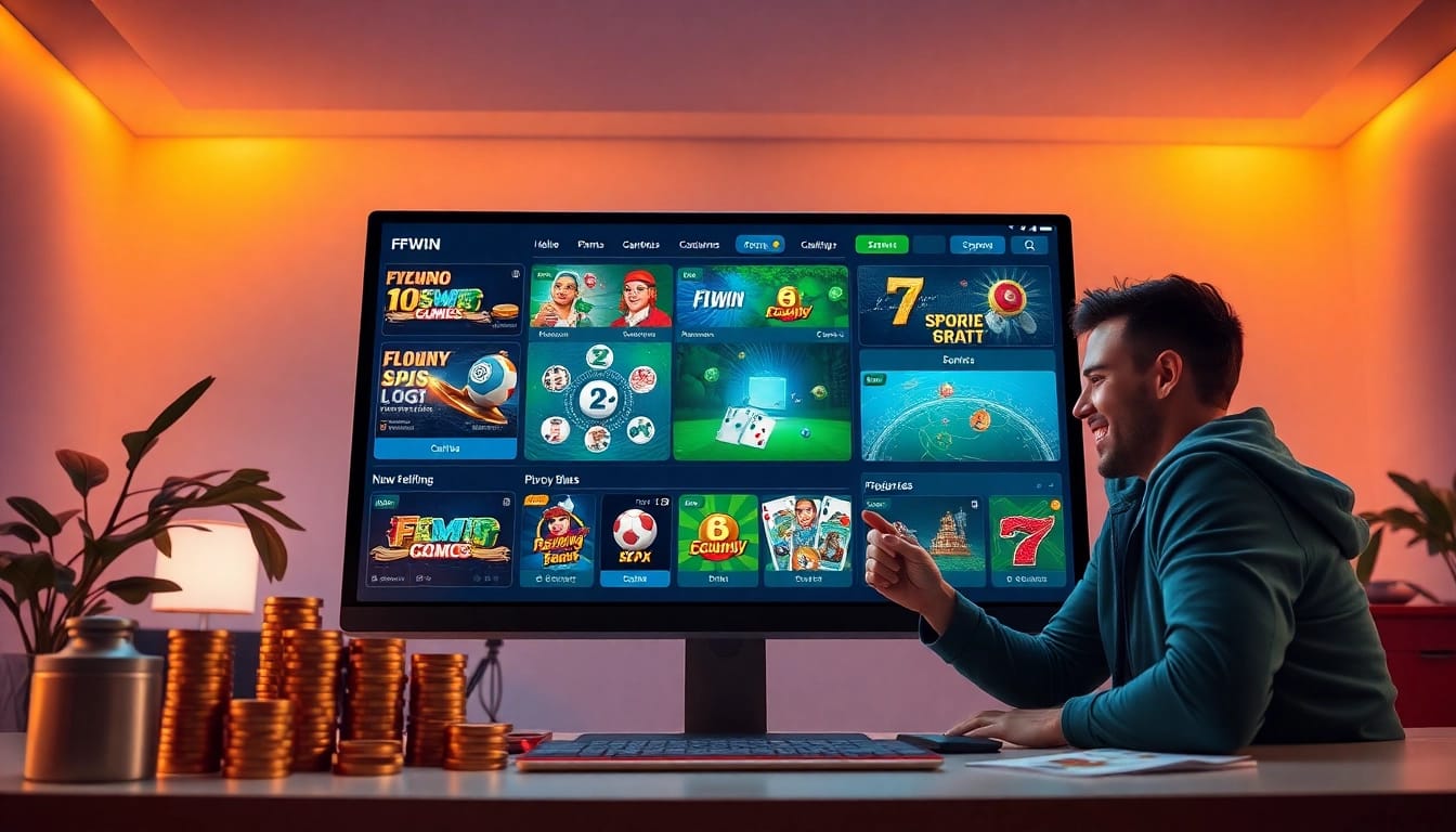 FFWIN online betting platform showcasing diverse gaming options and user engagement.
