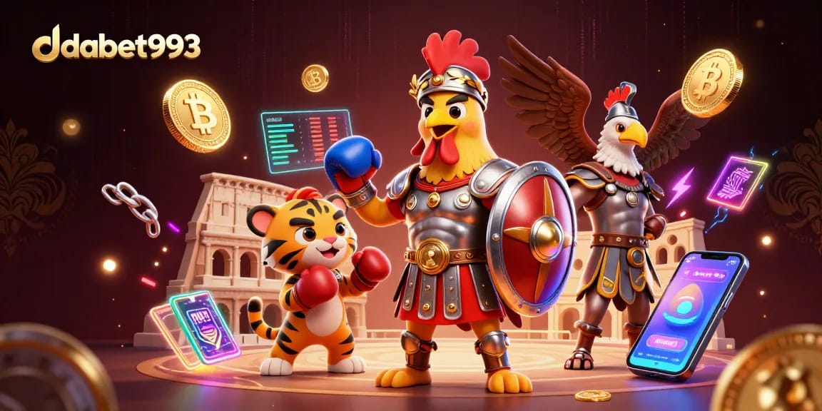 Engage with dabet993 as the gladiator rooster battles for crypto rewards in a vibrant online casino.