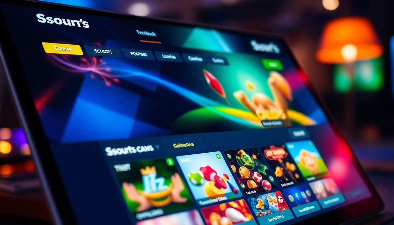 Engaging online betting interface showcasing various games at https://057789.com/ with vibrant colors and user-friendly design.