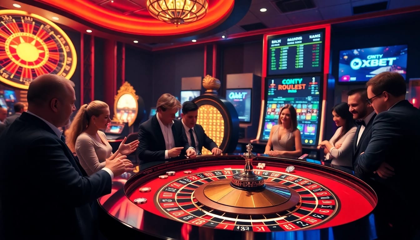 Players enjoying the roulette table experience and online gambling at https://oxbet.boo/.