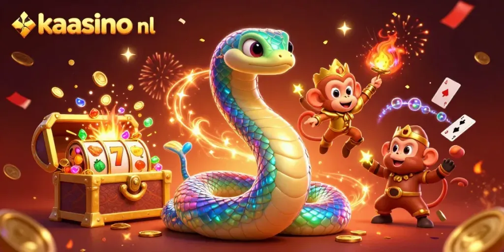Experience exciting gameplay at kaasino nl with vibrant 3D casino characters in a magical scene.