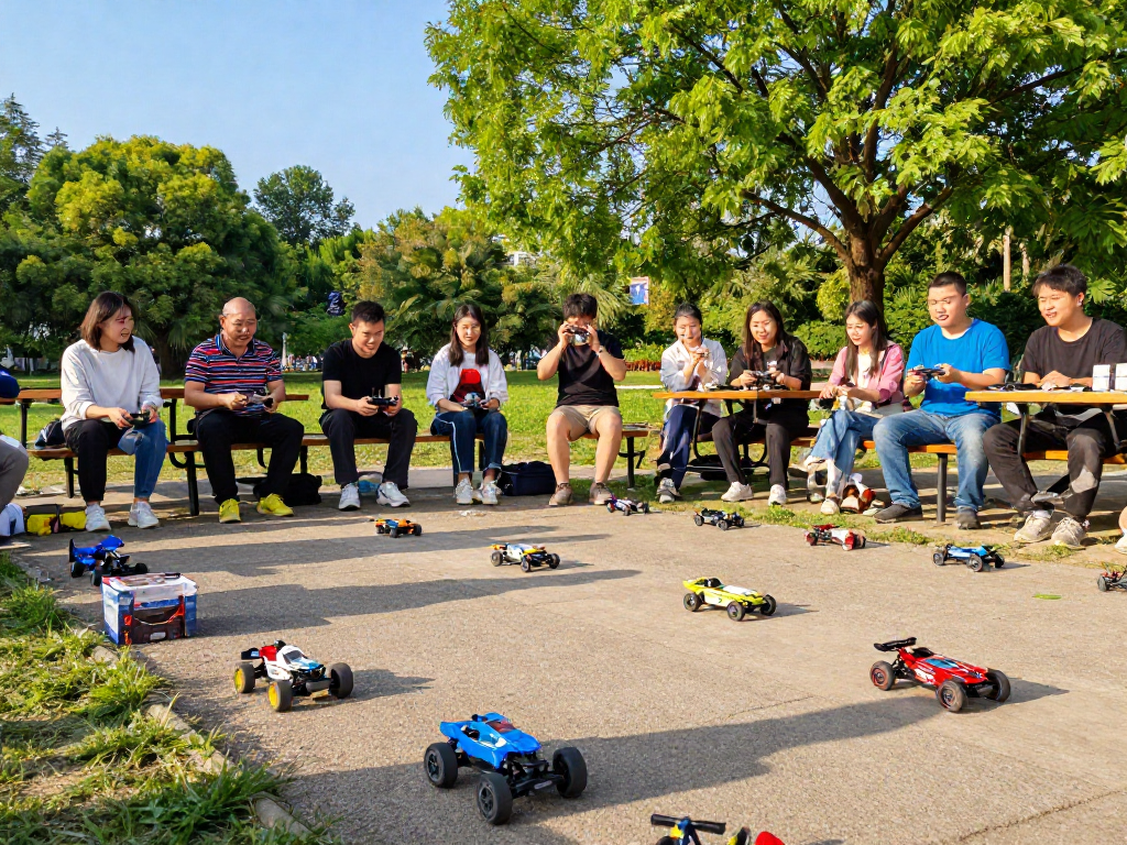Enjoying precision control with ROKOK88 remote toys in an outdoor park.