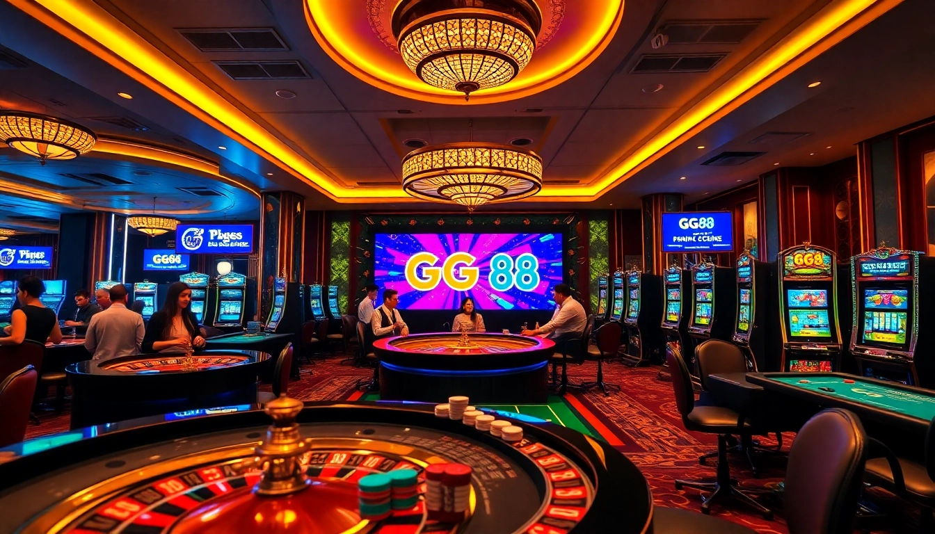 Experience the thrill of GG 88 casino game action with vibrant gaming elements.