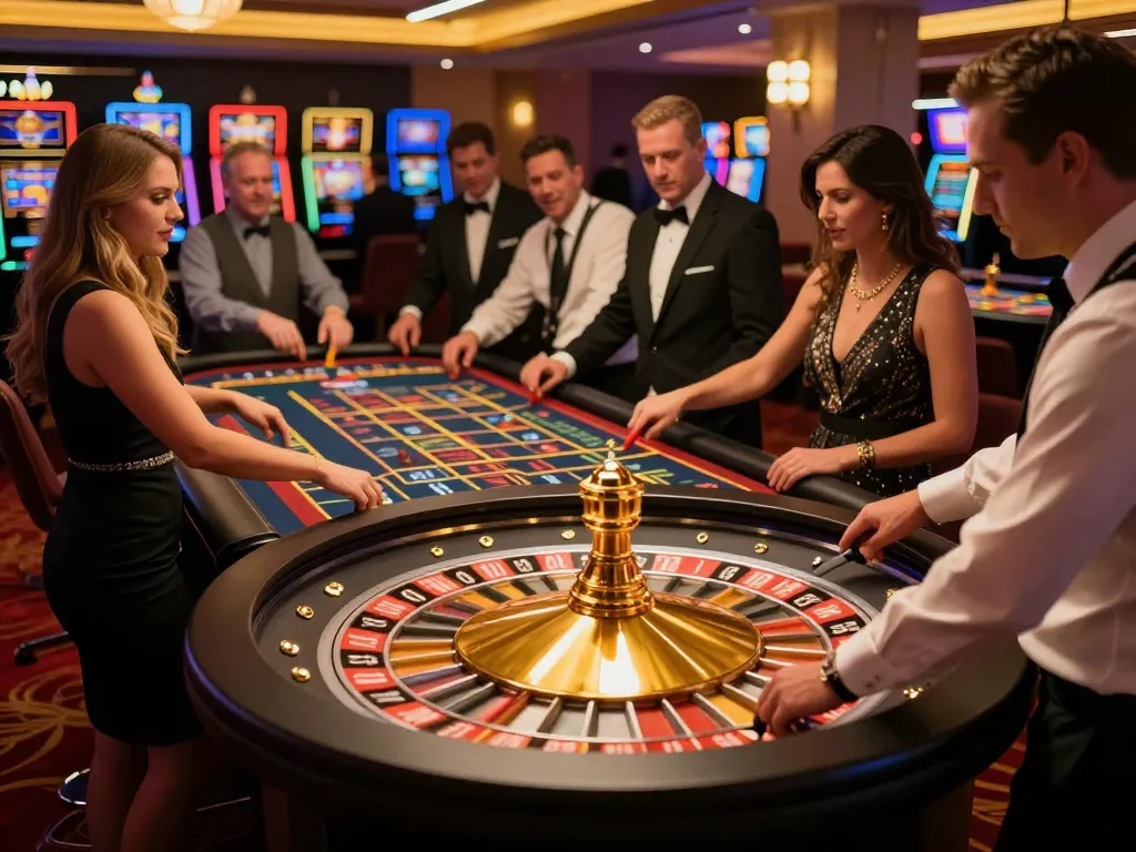 Experience the excitement of betting on https://sv368com.biz/ with vibrant gameplay at a roulette table in a luxurious casino.