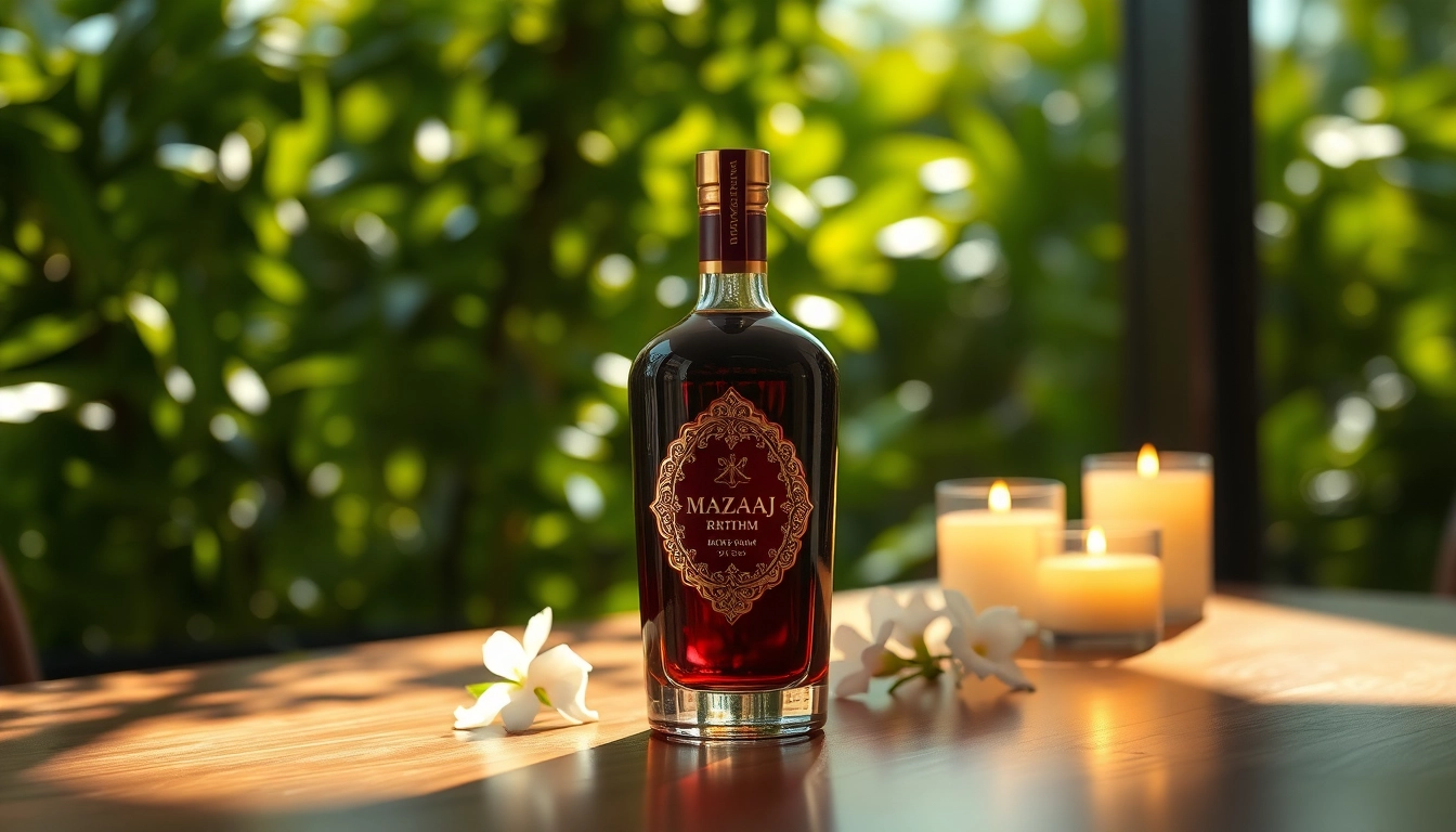 Experience the essence of Mazaaj Rhythm by Zimaya showcased elegantly on a serene table.
