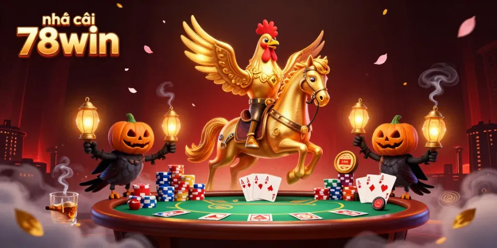 Experience the excitement of nhà cái 78win with dynamic casino scenes featuring vibrant characters and engaging game elements.