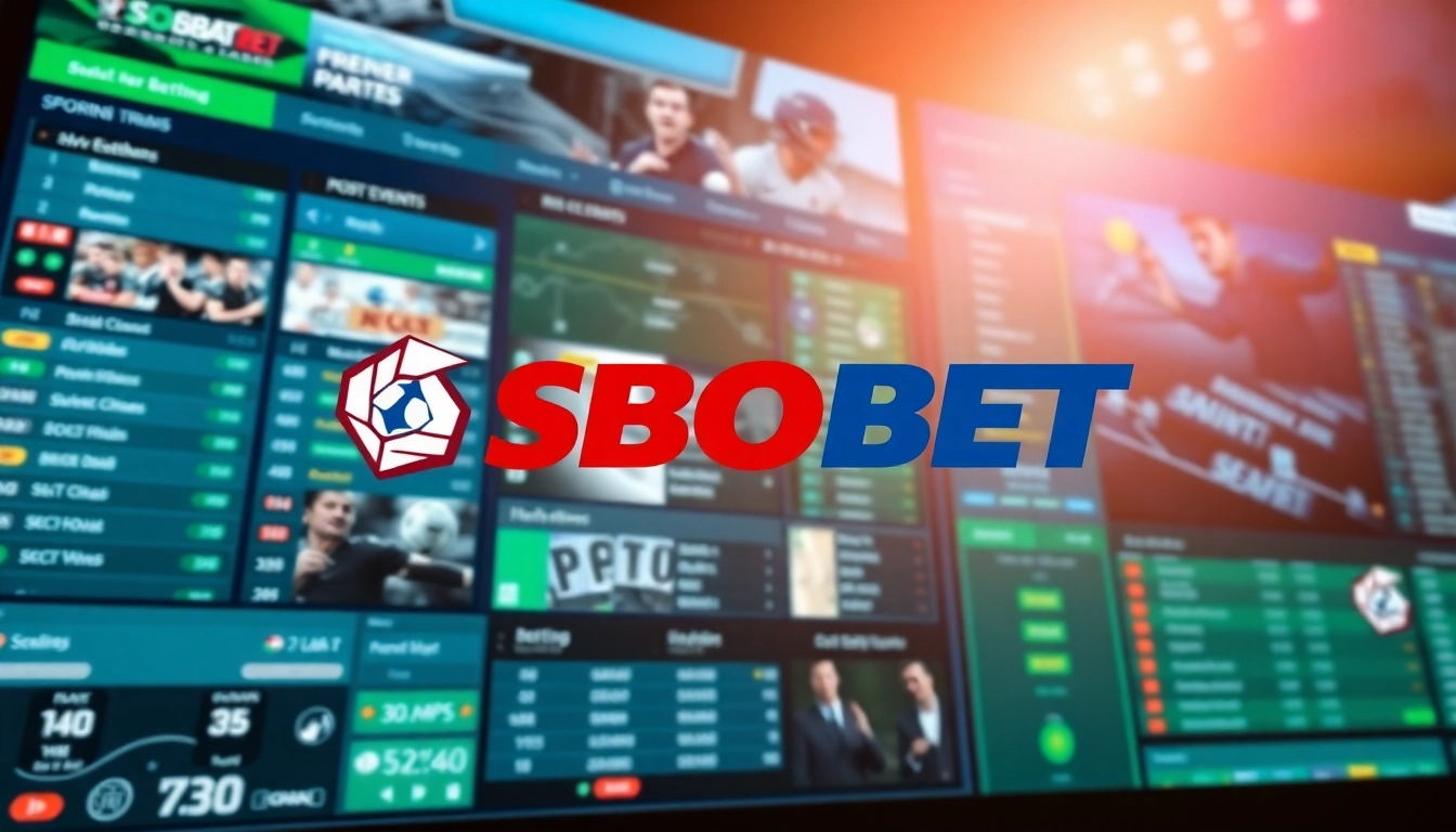 SBOBET online betting platform showcasing live sports and user-friendly interface