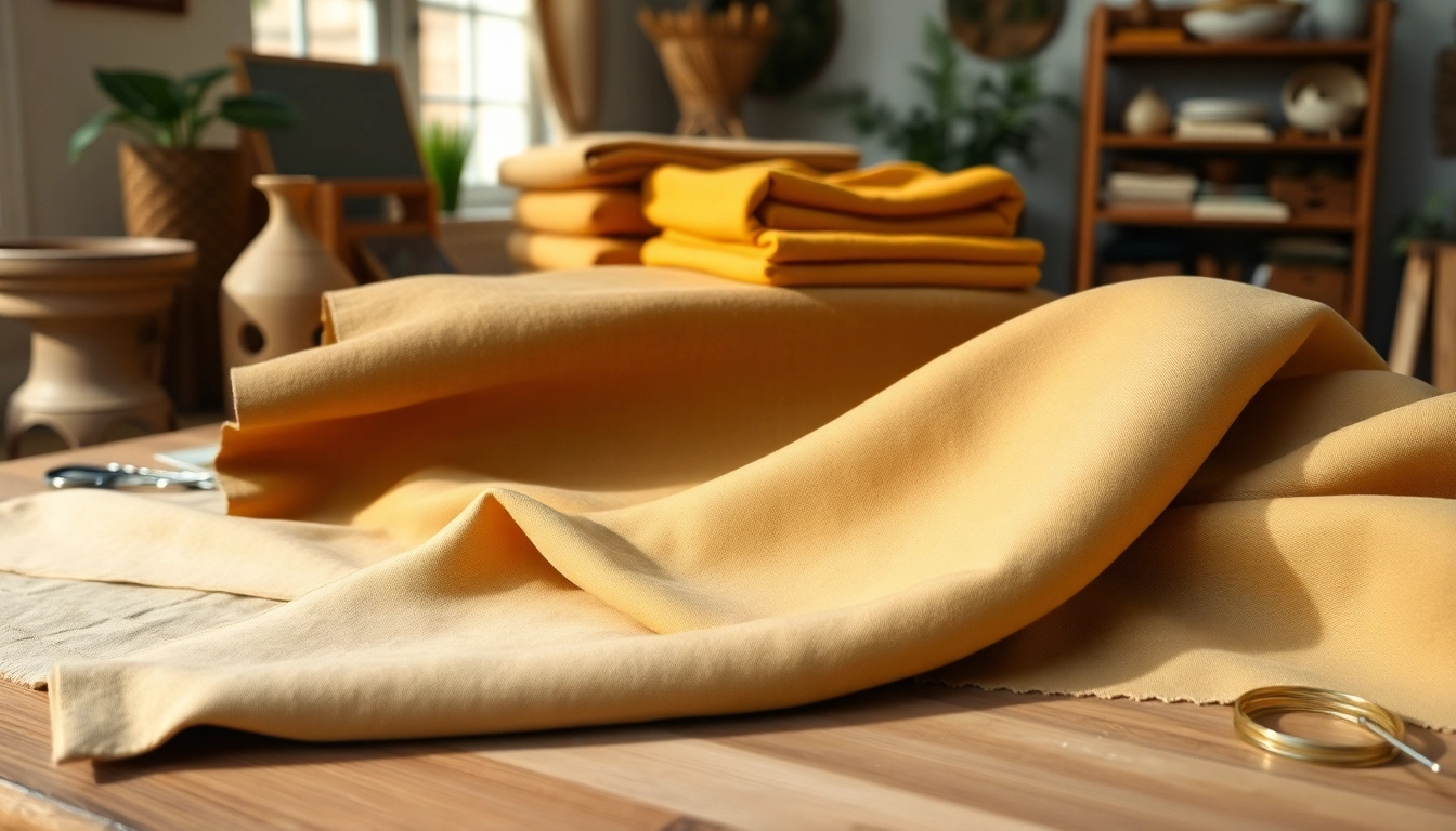 Bekijk goedkope canvas stoffen in diverse kleuren en texturen op een stijlvolle tafel.