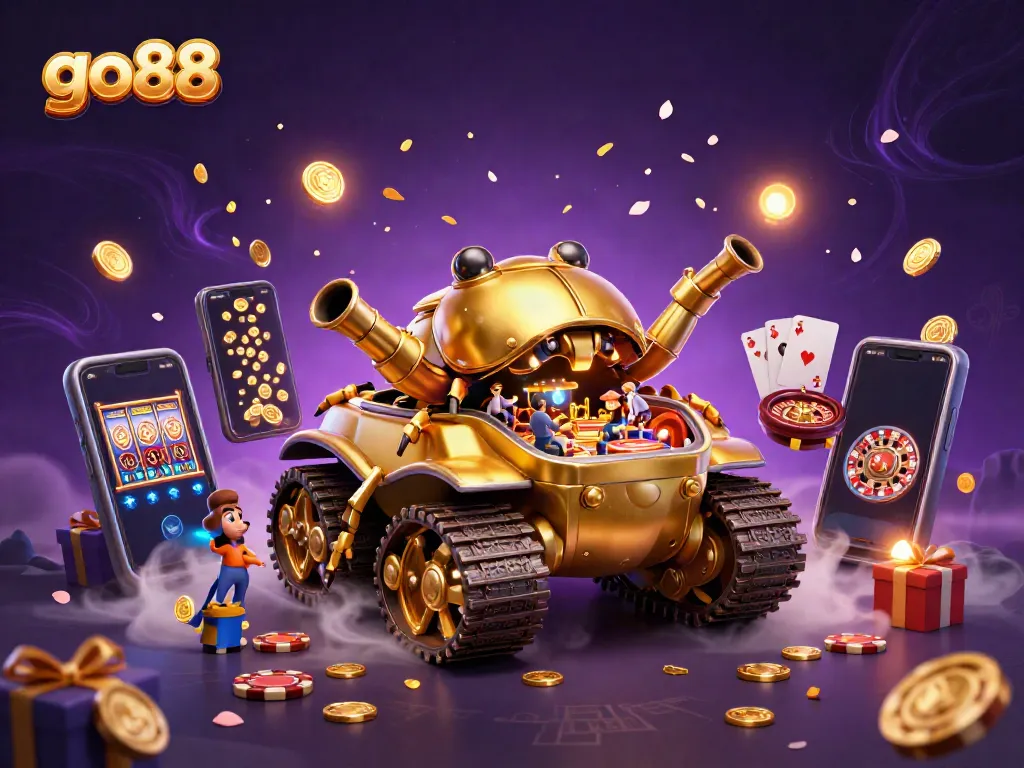 Spin winning slots and immerse in go88's golden beetle tank casino experience.
