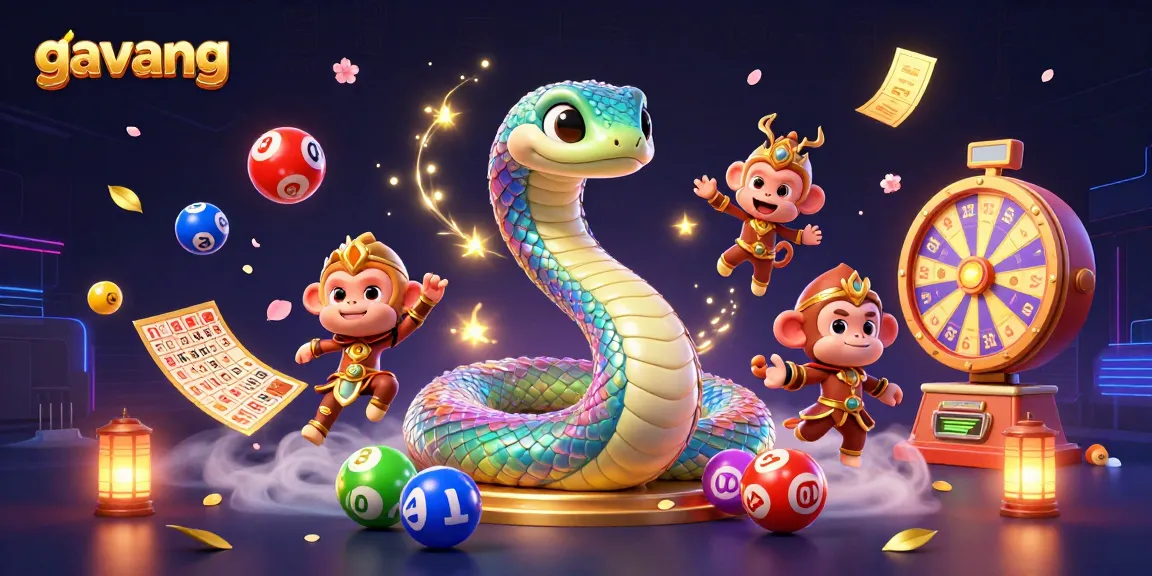 Experience thrilling gameplay with gavang as colorful lottery elements light up the enchanting scene.
