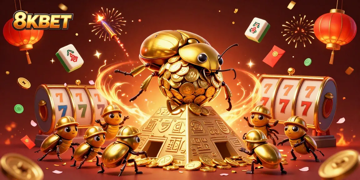Experience vibrant action at 8KBET with golden coins, colorful symbols, and festive elements.
