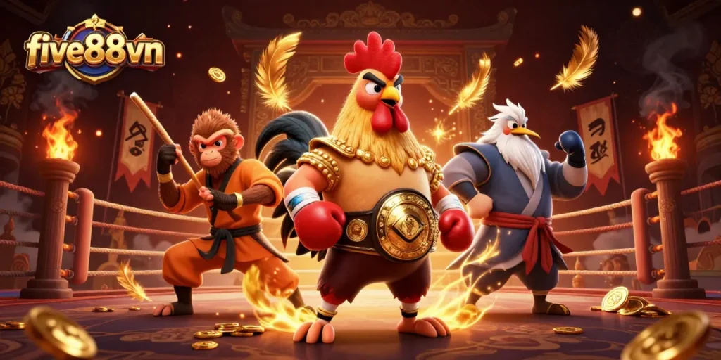 Experience thrilling wins at five88vn with fierce fighters in an electrifying casino scene.