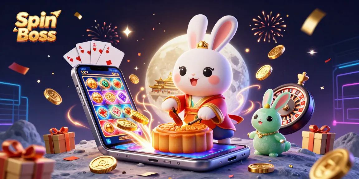 Spin Boss captures a thrilling casino moment with vibrant slot games and golden treasures.
