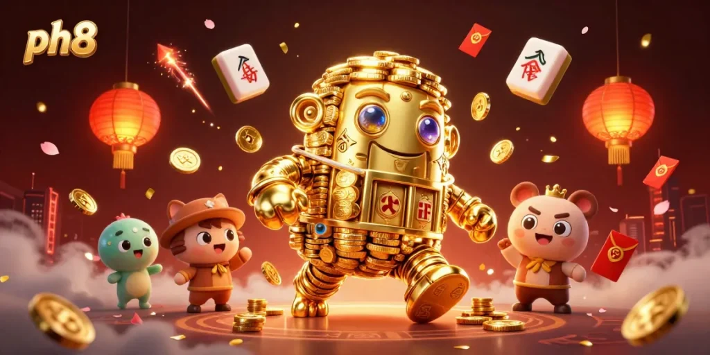 Engage with thrilling games at ph8, featuring a golden golem, dynamic visuals, and captivating symbols.