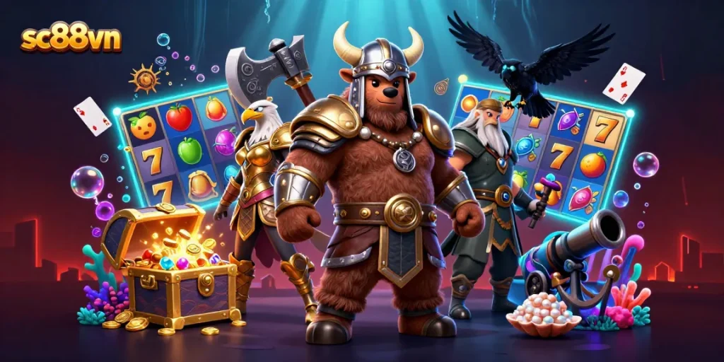 Experience thrilling gameplay at sc88vn with vibrant characters and exciting slots elements.